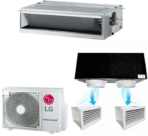 Condizionatore Canalizzato Econo18000 BTU Inverter R32 A++ con Kit Plenum 2 uscite – Climatizzatore in Pompa di Calore Mod. CM18F.NA0