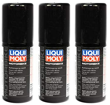 LIQUI MOLY Motorbike Kettenspray weiß 3 Stück á 50 ml