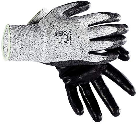 LXRZLS Big Mouth Ding Qing Gummi-Arbeitshandschuhe aus rutschfestem Leder Hochleistungs-Gartenhandschuhe für öl- und ölbeständige Schutzhandschuhe (Size : M)