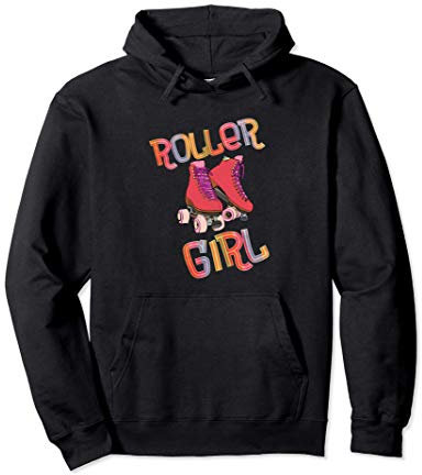 Rollschuh - Roller Girl - mit Rollschuhen laufen - 80er Pullover Hoodie