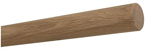 TIBU Eiche Holz unbehandelt Handlauf Geländer 30-500cm Wandhandlauf Wand Treppe ohne Halter, Länge 1500 mm 150 cm 1,5 m und Enden gefast