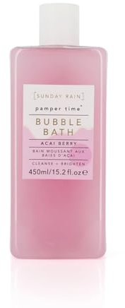 Sunday Rain Pamper Time Nourishing Luxury Brightening Tropical Bubble Bath with Vitamin Rich Acai Berry Extract, 450ml