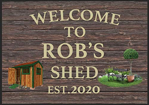Personalised Sign Garden Shed Home Man Me Metal Sign Plaque Gift Summer House (A4 (200x280mm) Approx)