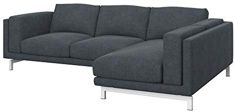 Soferia Sofabezug L Form Kompatibel Mit Nockeby Ecksofaüberzug Ecksofaüberwurf Sofaschoner Cover Fleckschutz Kratzfest Robust Strong Grau Anthrazit