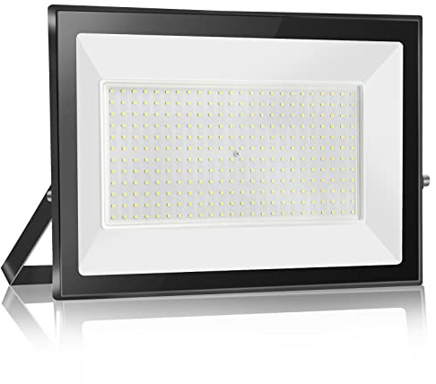 Royana 300W Proyector Exterior LED, 30000LM Foco LED Exterior, 6000K Blanco Frío IP66 Impermeable Foco LED, Luz de Seguridad Floodlight para Jardín, Patio, Terraza, Plaza, Fábrica