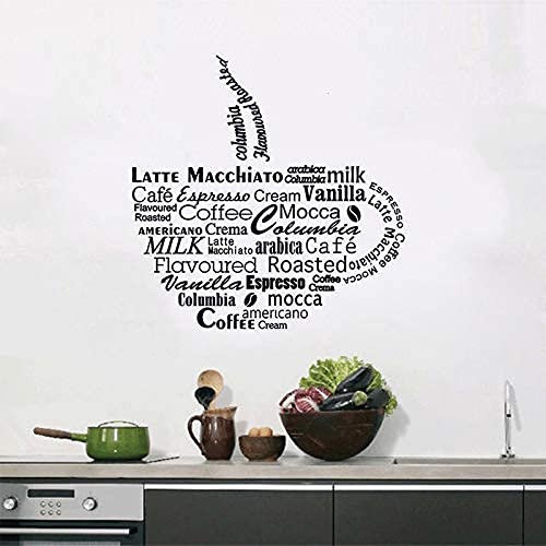 Kinderzimmer Wandsticker, Wandtattoo Kunst, Kreative Tattoo Kaffeetasse Restaurant 57X57Cm