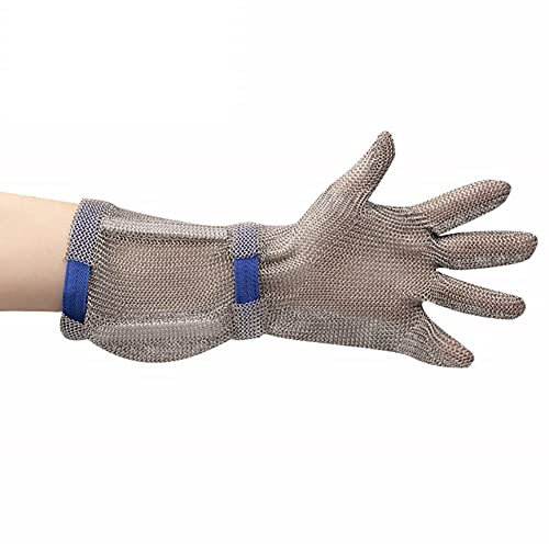 XTTY Cut Resistant Gloves Stainless Steel Mesh Metal Glove, For Butcher Meat Cutting Oyster Shucking Kitchen Mandoline Chef Slicing Fish Fillet(L/A pack of one)