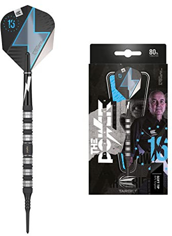 Target Darts Phil Taylor Power Series Schwarze Wolfram Softdarts-Set Dartpfeile (20 gr)