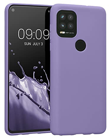 kwmobile Hülle für Motorola Moto G Stylus 5G TPU Case - Handyhülle unterstützt kabelloses Laden, Flexible Schutzhülle, gummiertes Cover in Veilchen Lila