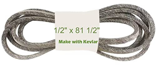 WEPARTICULAR Cinghia per tosaerba 1/2 x 81 1/2 Cinghia di trasmissione per prato in Kevlar compatibile con Cub Cadet 490489-R2 IH-490489-R2,70 86 123 e 169