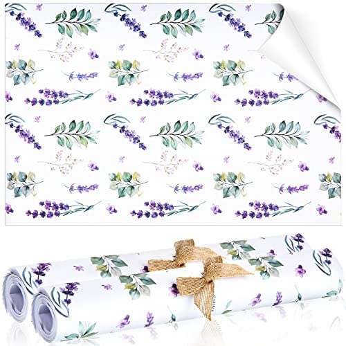 Geelin 20 lavendeldoftande icke-självhäftande lådfoder, 35 x 45 cm, blommönster, pappersmaterial
