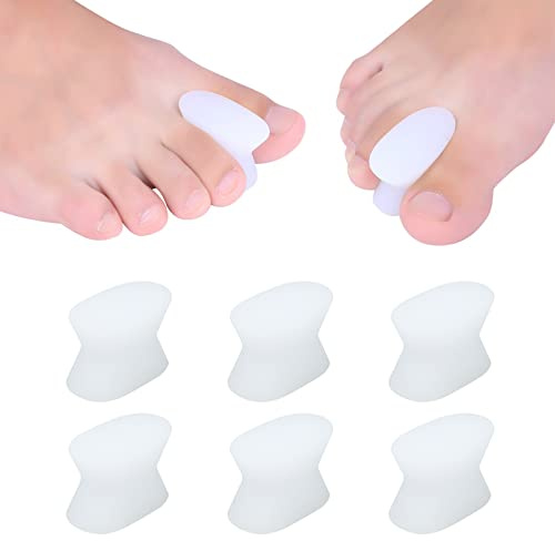 6 Stück Gel Zehenspreizer, Gel Zehentrenner Silikon Zehenschutz, Hallux Valgus Zehenteiler, Weiches Zehenabstandshalter, zur Behandlung von Bunion und Hammerzehen