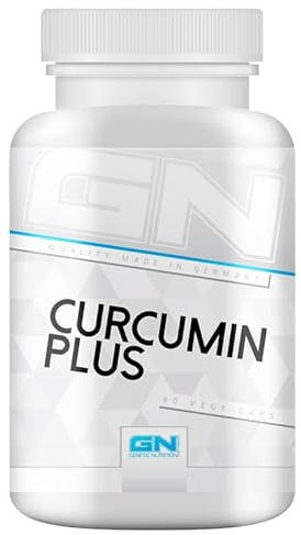GN Laboratories Curcumin Plus – 60 Kurkuma Kapseln hochdosiert – Hohe Bioverfügbarkeit – Cucurmin Kapsel leicht zu Dosieren – Kurkuma Kapseln mit Pfeffer – Made in Germany