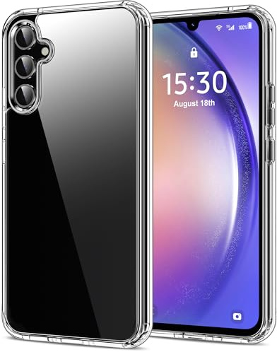 HOOMIL Hülle für Samsung Galaxy A54 5G, Anti-Vergilbung, Transparent | Stoßfest, Militärschutz, Durchsichtige Kratzfeste Rückseite