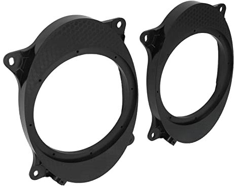 6 X 9 auf 6,5 Lautsprecher-Adapter, 6 X 9 Lautsprecher-Adapter, Schwarzes ABS, 2 Stück 6,5 Zoll Schwarze Tür-Lautsprecher-Adapter-Abstandshalter mit 2 Kabelbaum-Ersatz für Levin