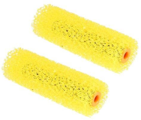 UNVOJL 2 Pieces Paint Roller Cover Nap 4 Inch Mini Resilient Sponge Brush Texture Sponge Paint Roller Cover for Household Tool
