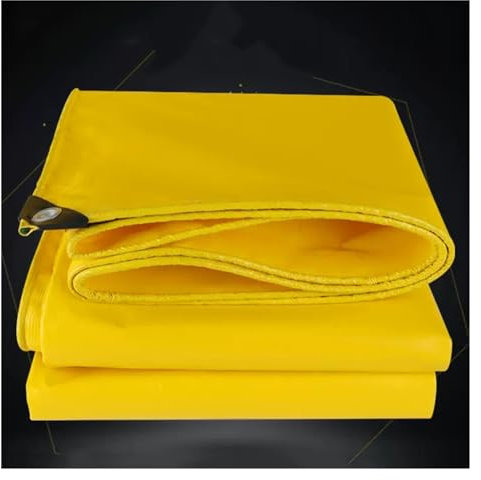 Schutzplane Abdeckfolie Poolplane Holzplane Plane mit Ösen Gartenplane Gewebeplane Allzweckplane, 0.45mm für Pool Gartenmöbel Trampolin Auto, Anpassbar blais (Color : Yellow, Size : 4x7m)