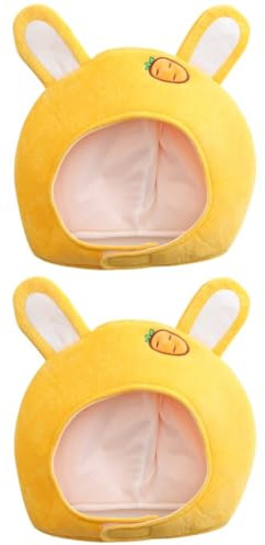 Toyvian 2St Karotte Kopfbedeckung Kinderkleid Kaninchen Kostüm Kapuze Tierkostüm Tiara Kleider Cosplay Hasenkostüm lustiger Hut Hasen Ohren Partyhut das Foto Requisiten Hasenmütze Plüsch