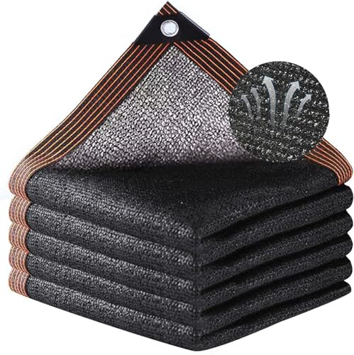 Filet D'Ombrage, Filet Protection Solaire 95% UV Tissu D'Ombrage, Toile d'ombrage de Serres Coupe-Ventpour La Couverture VéGéTale/Serre/Jardin/Pergola (Noir 6-PIN 80%, 3x6m)