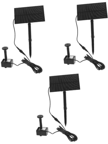 Sosoport Ensemble De 3 Fontaines Solaires Élégantes pour Bain d'oiseaux Pompe À Eau À Énergie Solaire - pour L'extérieur