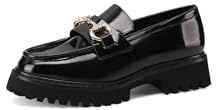 QUEEN HELENA Mocassini con Fibbia Casual Eleganti Francesine Platform Donna WS13604 (Nero, Sistema Taglie Calzature EU, Adulto, Donna, Numero, Media, 38)