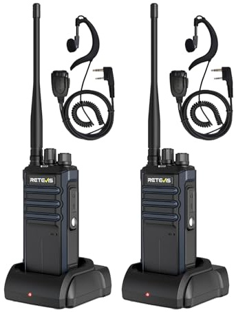 Retevis RT86A Walkie-Talkies mit großer Reichweite, Robustes Funkgerät mit Mikrofon, Gruppenruf, einfaches Pairing, für die Bauindustrie（2 Stück）
