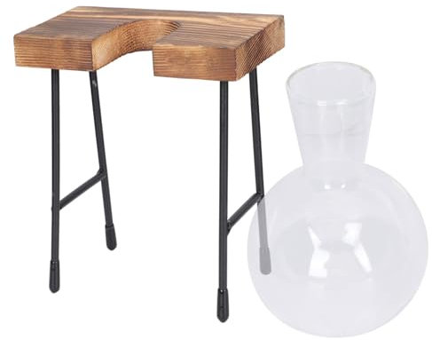 Zerodeko Hydroponische Vase Mit Holzrahmen Transparent Perfekte Tischdekoration Für Partys Und Zusammenkünfte