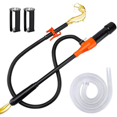 Pompe de Transfert Électrique à Batterie pour Liquide - Siphon Portable avec Aspiration Automatique 2.4 GPM pour Essence et Carburant