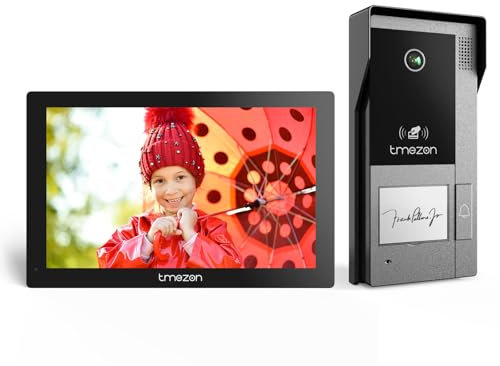 TMEZON Videocitofono Wifi Smart 2 Fili Video Citofoni M790,1080P monitor e Campanello Esterno con Telecamera,APP/Carta RFID Unloc,Rilevamento del Movimento Umano