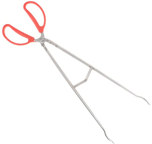 CONGARTENO Kaminzange Brennholzzange Aus Edelstahl Mehrzweck Feuerzange Mit Rutschfestem Gummigriff Für Grillen Und Outdoor Müllaufnahme
