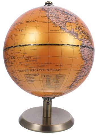 Abaodam Globe Terrestre Décoratif en ABS Base Solide pour Bureau et Maison Globe Géographique Accessoire Pédagogique Décoration pour Garçon et Filles et Adultes 1 Pièce