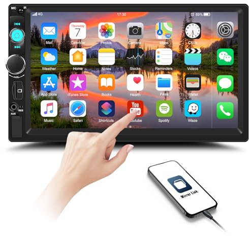 【2025 Upgrade】 GOHHDL 2Din Bluetooth Autoradio mit 7 Zoll Auto Bildschirm, Doppel Din Touchscreen Autoradio mit Mirror Link Bluetooth FM Radio EQ USB SWC