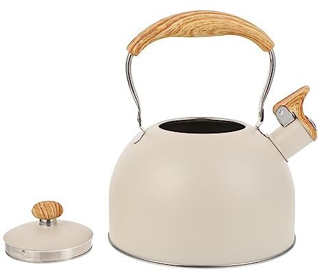 KICHOUSE Bouilloire à Thé Sifflante Acier Inoxydable Avec Poignée Pour Maison Bouilloire Pratique Pour Bouillir De Eau