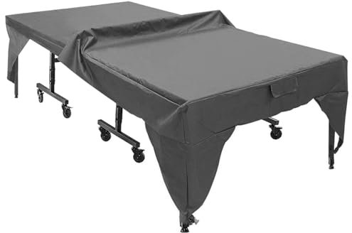 Telo da Tavolo, Copertura per Tavolo da Ping Pong, Impermeabile, Antipolvere, Tavolo da Ping Pong Per Interni Ed Esterni, 280x153x73cm (Grigio)
