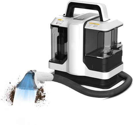 hzexun Lavatappeti Portatile,Lava Tappezzeria15KPa per Tappeti,Lava Divani e Auto con 3 Testine Intercambiabili,Aspirapolvere umido e secco Potenza detergente per Auto,Moquette,Animali,Materassi