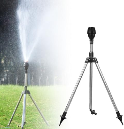 Garden Sprinklers for Lawns, 2025 New Lawn Garden Rotating Tripod Sprinkler for Garden Watering System, Large Area Rotating tripod Irrigation Hose Grass Water Sprinkler for Lawn Equipment (2pcs)