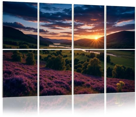 8 Pack Acoustic Foam Panels Sound Proofing Panels Braemar Mountain View Acoustic Wall Panel Soundproofing for Livingroom Nursery Room 48x32 Home Decor