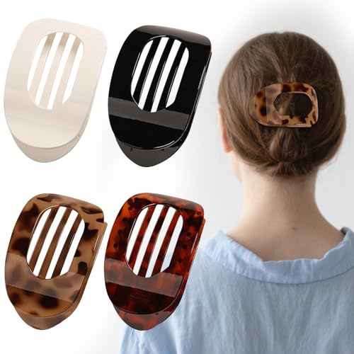 ARWIG 4 Pince à Cheveux Plates | Pinces Courbées pour Femmes | Accessoires Cheveux Épais (Couleur 1)