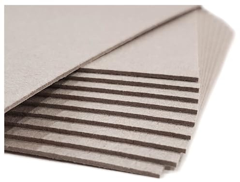 UKPAPER A3 Greyboard 25 Sheets Cardboard 1mm 1000 Micron Thick Chipboard