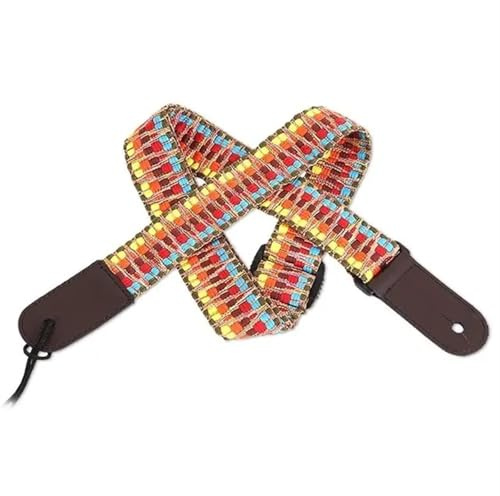 WJIAYAO Gitarrengurt Regenbogen-Gitarrengurt, Ukulele-Schultergurt, verstellbares Zubehör for Gitarre