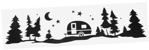 UKCOCO Camping Aufkleber Wohnwagen aus Pet Material mit Kreativem Waldmotiv Einfache Montage und Vielseitiges Design für Wohnmobil Deko im Außenbereich