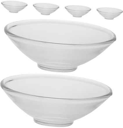 HIAKDOFT 6pcs Candle Drip Protectors Glass Wax Catchers for Taper Candle Holders Home Wedding Party Decoration Round Rings