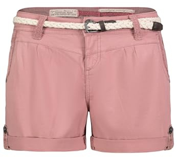 Eight 2 Nine Damen Chino Shorts Hose mit Flecht-Gürtel