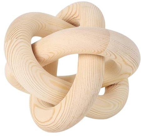 Nudos de madera – Bond – Cadena de madera, decoración bohemia, tallado de madera natural con diseño único para mesas, librerías, cafés e interiores elegantes