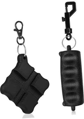 TOGEVAL 2pcs Rubber Arrow Puller Removers with Key Ring, Wide Compatibility and Anti-slip Design for Archery Accessories, Sturdy Black Material for Easy Arrow Extraction