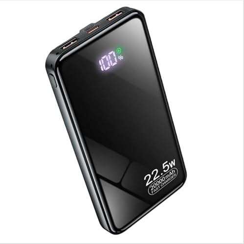 Power Bank 27.000 mAh, 22.5 W PD 3.0 QC 4.0 Ricarica Rapida Banca di Potere USB C Ingresso & Uscita Telefono Cellulare Batteria Esterna con Torcia LED per Smartphone Tablet Plus02