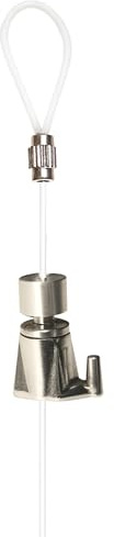 Colgar cuadros sin agujeros - Gancho | Con lazo de nylon 2 m (1,5-1,8 mm)| Ajuste con una mano | Sistema autoblocante | Uso doméstico y oficina - (Cuelga Automatico Lazo, 5, unidad)