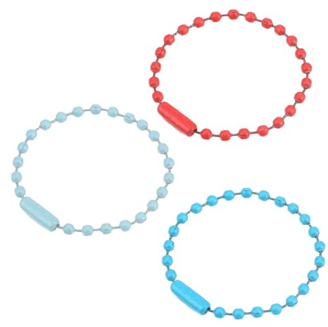 100 cadenas de bolas para llaveros, cadenas de bolas, conectores de bolas para colgar, cadena de perlas de metal con pieza de conexión, cadenas para fabricación de joyas (colores mezclados)