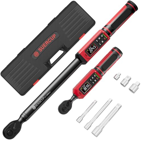 SUERCUP 3/8 1/2 Digital Torque Wrench, 0.66-44.29Ft.Lb & 3.8-250.8Ft.Lb