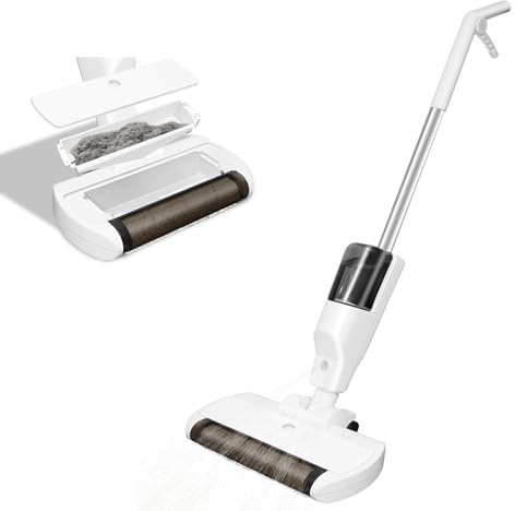 Nass Trockensauger, Kabellos Elektrischer Mopp, Staubsauger mit Wischfunktion, Saugwischer Wischsauger kabellos mit Akku, 550ML Wassertank, Bodenwischer Elektrisch für Wischen, Schrubben und Polieren